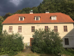 Apt. overlooking the castle Nižbor20km from Prague
